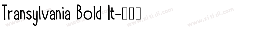 Transylvania Bold It字体转换